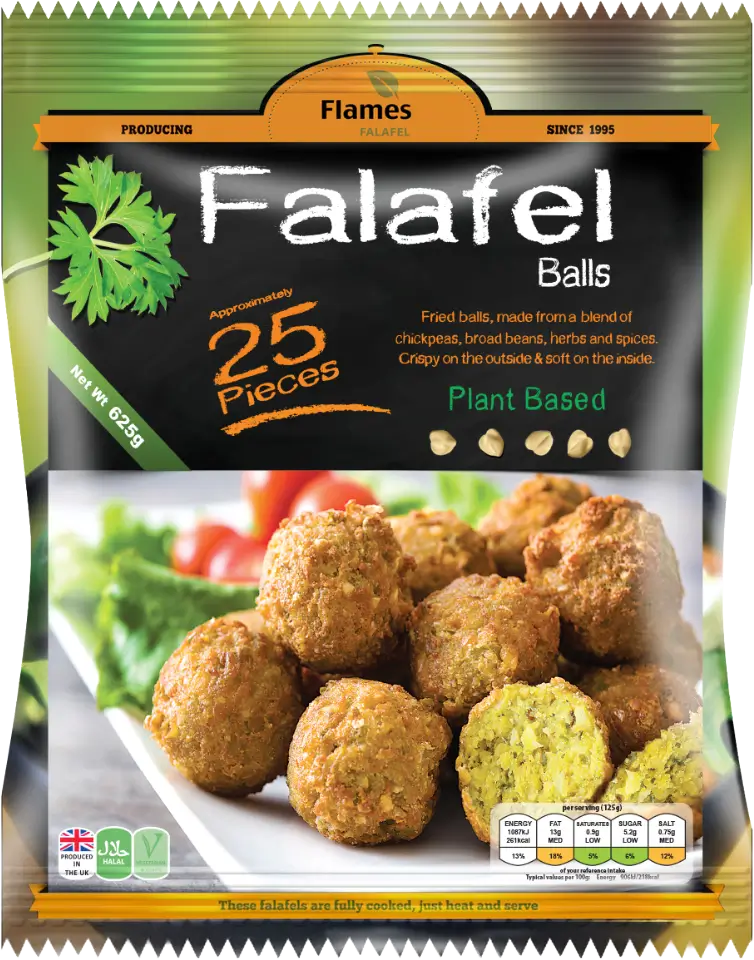 Flames Falafel Balls - 25 Piece Retail Bag