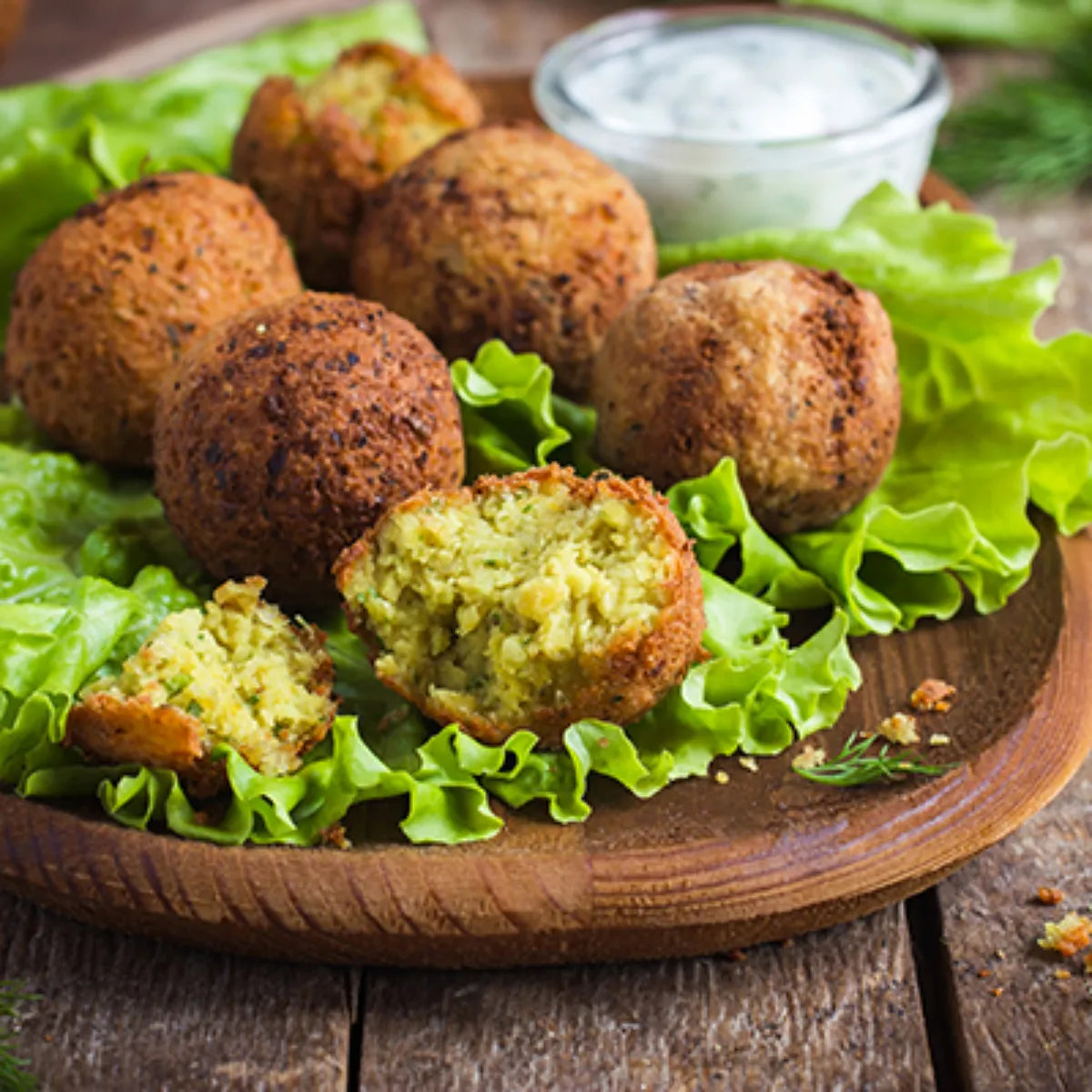 Traditional falafel balls by Flames Falafel
